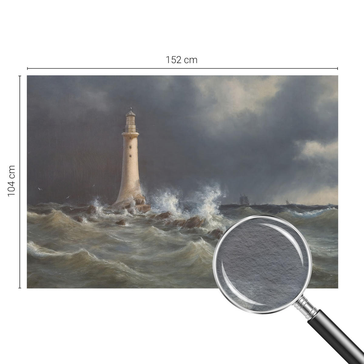 FOTOTAPETE 152x104 cm - Seestürme - Grau, Textil (152/104cm) - Wallfluent