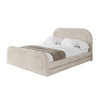 POLSTERBETT mit Bettkasten, Fußteil und Lattenrost, Boxbett mit Matratze H3/H4 - LERIS-Z 160x200 Beige - Beige, Holzwerkstoff/Textil (160/200cm) - ALTDECOR