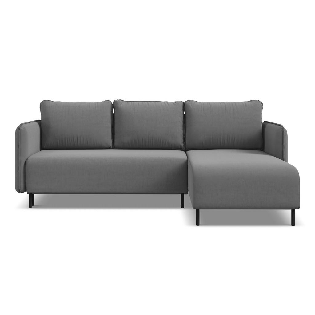 Thumbnail - Makamii Ecksofa, Grau, Textil, 3-Sitzer, Füllung: Schaumstoff, L-Form, Ottomane rechts, 236x162 cm, Made in EU, Wohnzimm...