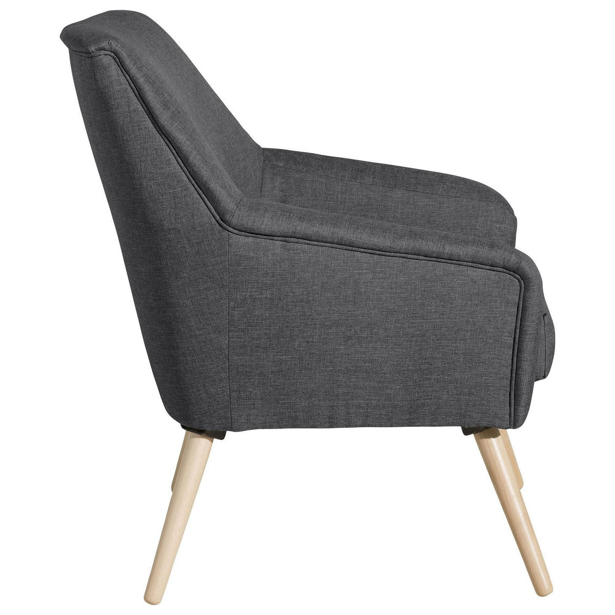 SESSEL Kachka Bezug Flachgewebe Buche natur / graphit - Graphitfarben, Kunststoff (67/81/71cm) - 58aufmkessel