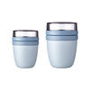 LUNCHPOT MINI + REGULAR Ellipse Nordic Blue New 2er Set - Hellblau, Kunststoff (1/1/1cm) - Mepal