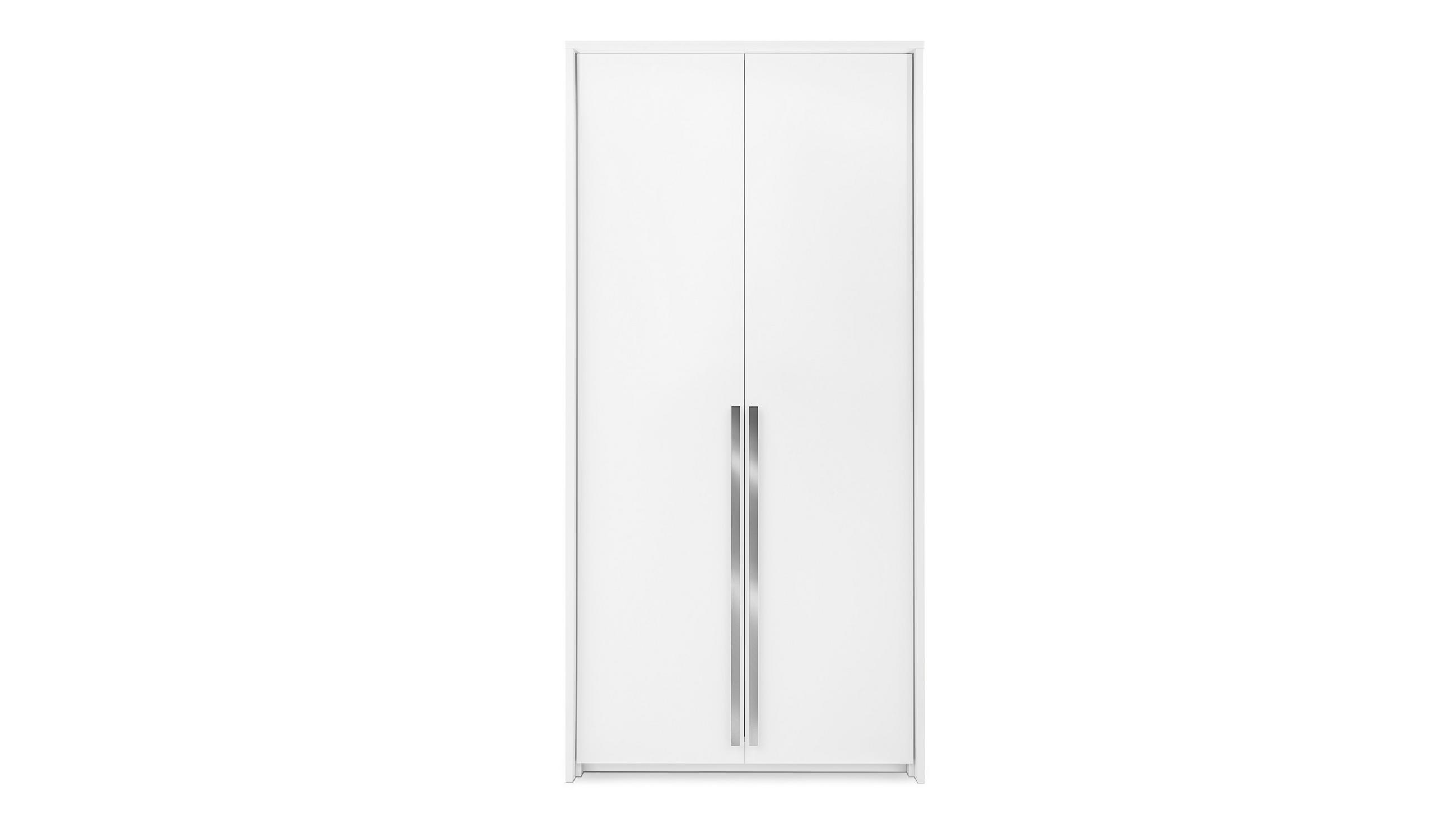 DREHTÜRENSCHRANK AZIR 105/217/65 cm 2-türig Weiß - Weiß, Holzwerkstoff (105/217/65cm) - MASSENO