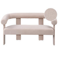 POHOVKA 2-místná Bouclé Světle béžová Ilbro - béžová, textil (138/76/68cm) - Beliani