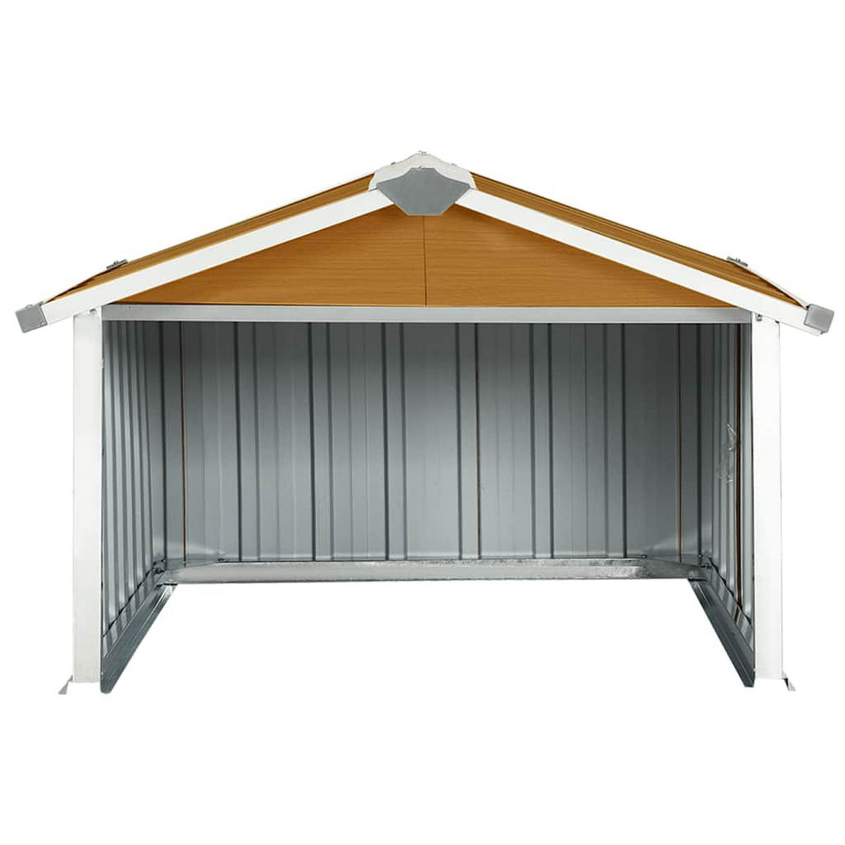 GERÄTESCHUPPEN für rasenmäher 92/97/63 cm, aus Verzinkter Stahl, Braun - Braun, Metall (97/63/92cm) - vidaXL