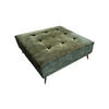 HOCKER WIOLO Grün Velvet - Silberfarben/Grün, Textil (110/42/110cm) - KAWOLA