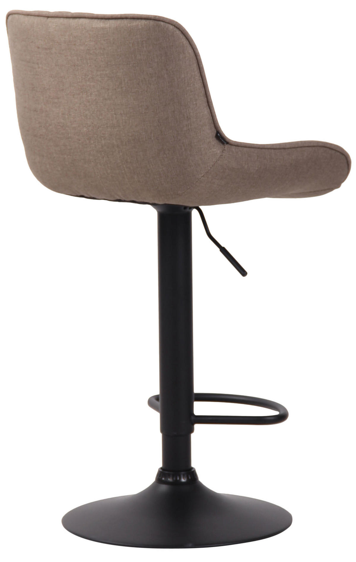 BARHOCKER Stoff taupe - Taupe/Schwarz, Textil/Metall (50/86/50cm) - CLP