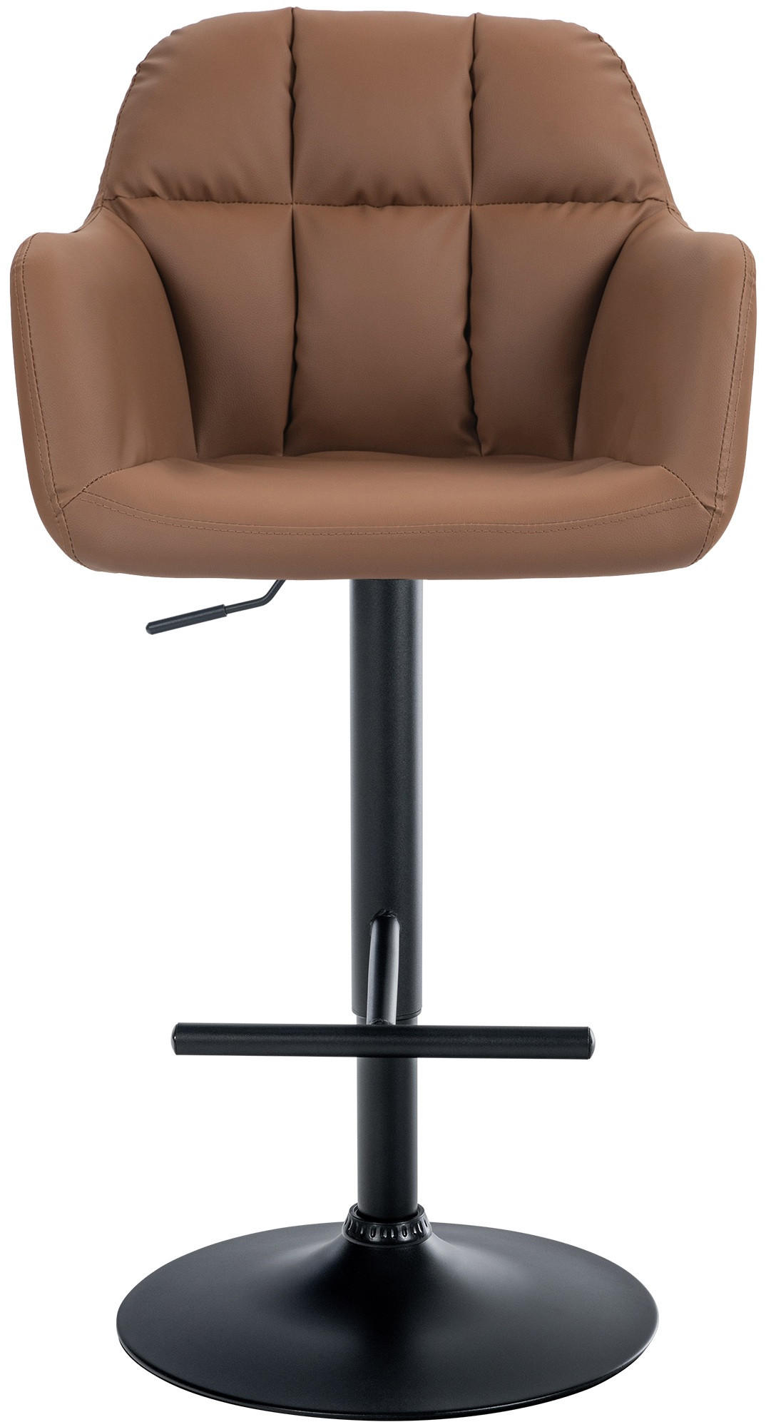 BARHOCKER Lederlook hellbraun - Hellbraun/Schwarz, Textil (57/97/59cm) - CLP