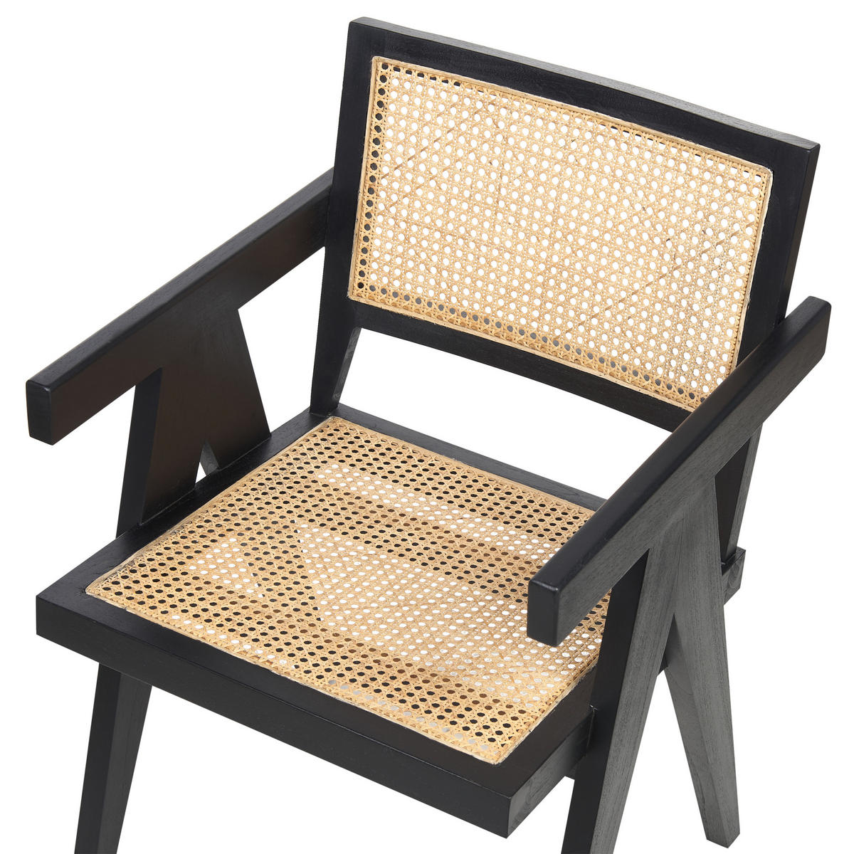 ESSZIMMERSTUHL Massivholz Schwarz Westbrook - Schwarz, Holz (55/82/58cm) - Beliani