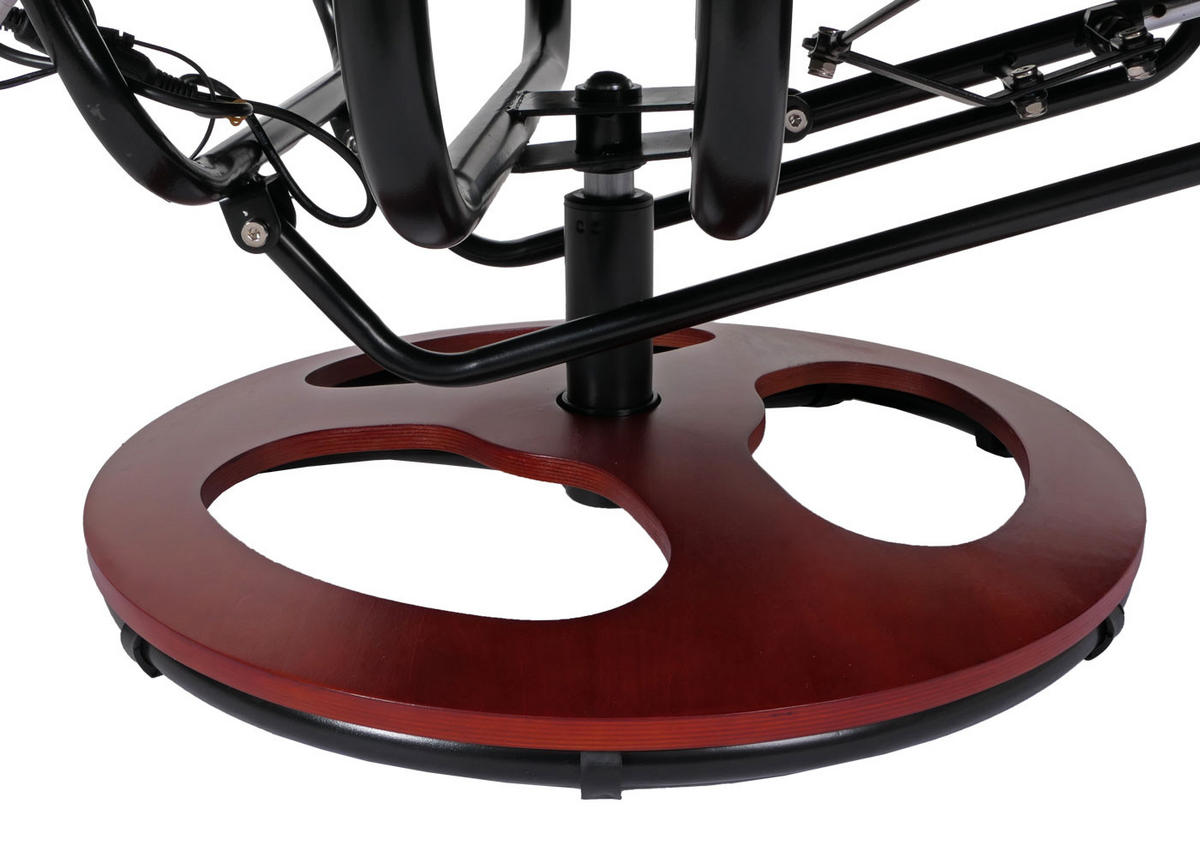 MASSAGESESSEL Athene HxBxT 118x69x143cm mit Massage Kunstleder Schwarz - Schwarz, Kunststoff (69/118/143cm) - BERLINLODGE