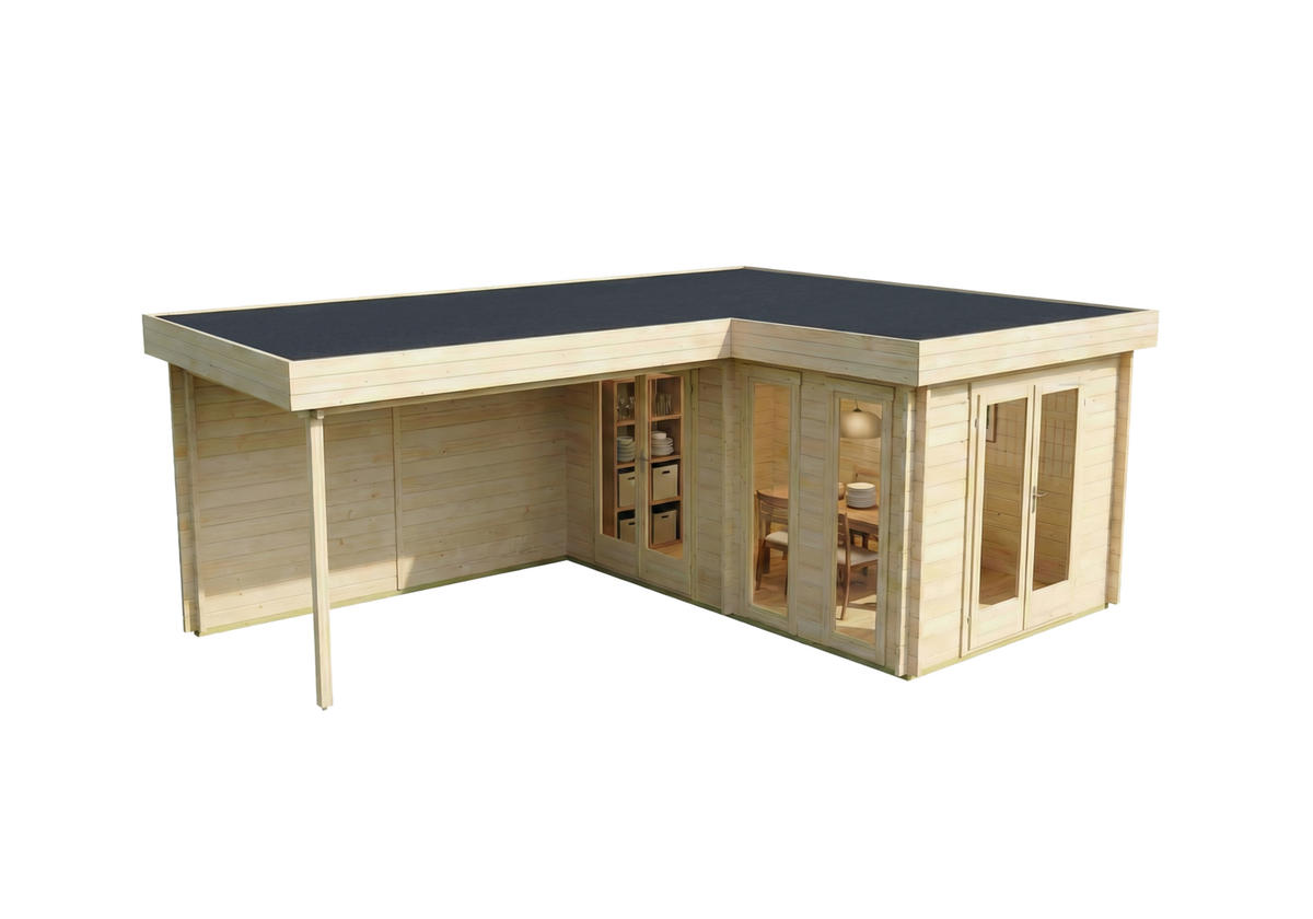 GARTENHAUS Holz Quinta - Naturfarben, Holz (720/236/520cm) - Alpholz