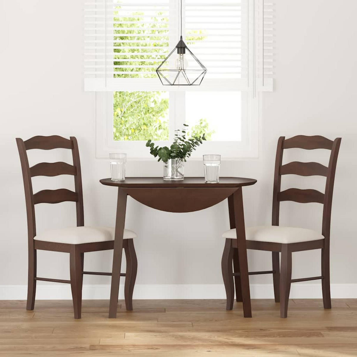 ESSZIMMERSTÜHLE Resz mit Kissen 2er-Set Braun-Creme - Creme, Holz (48/99/53.5cm) - DELUKE