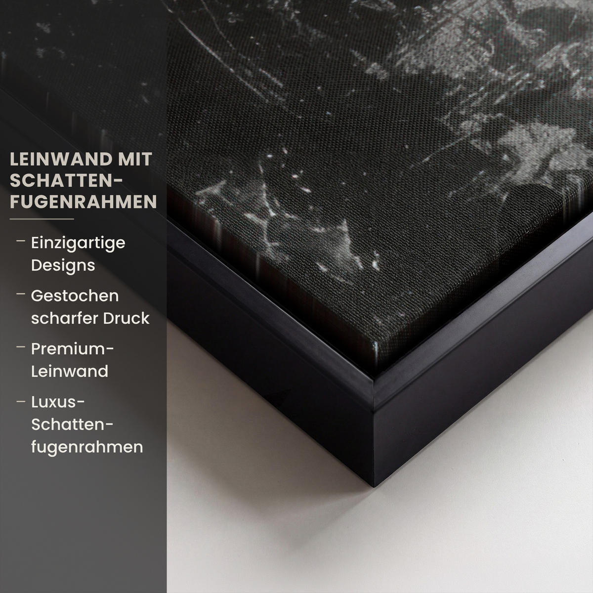 LEINWAND Bilder mit Rahmen - Gesicht - Mund - Graffiti - Schwarz - 100x70 - Schwarz, Textil (100/70cm) - MuchoWow