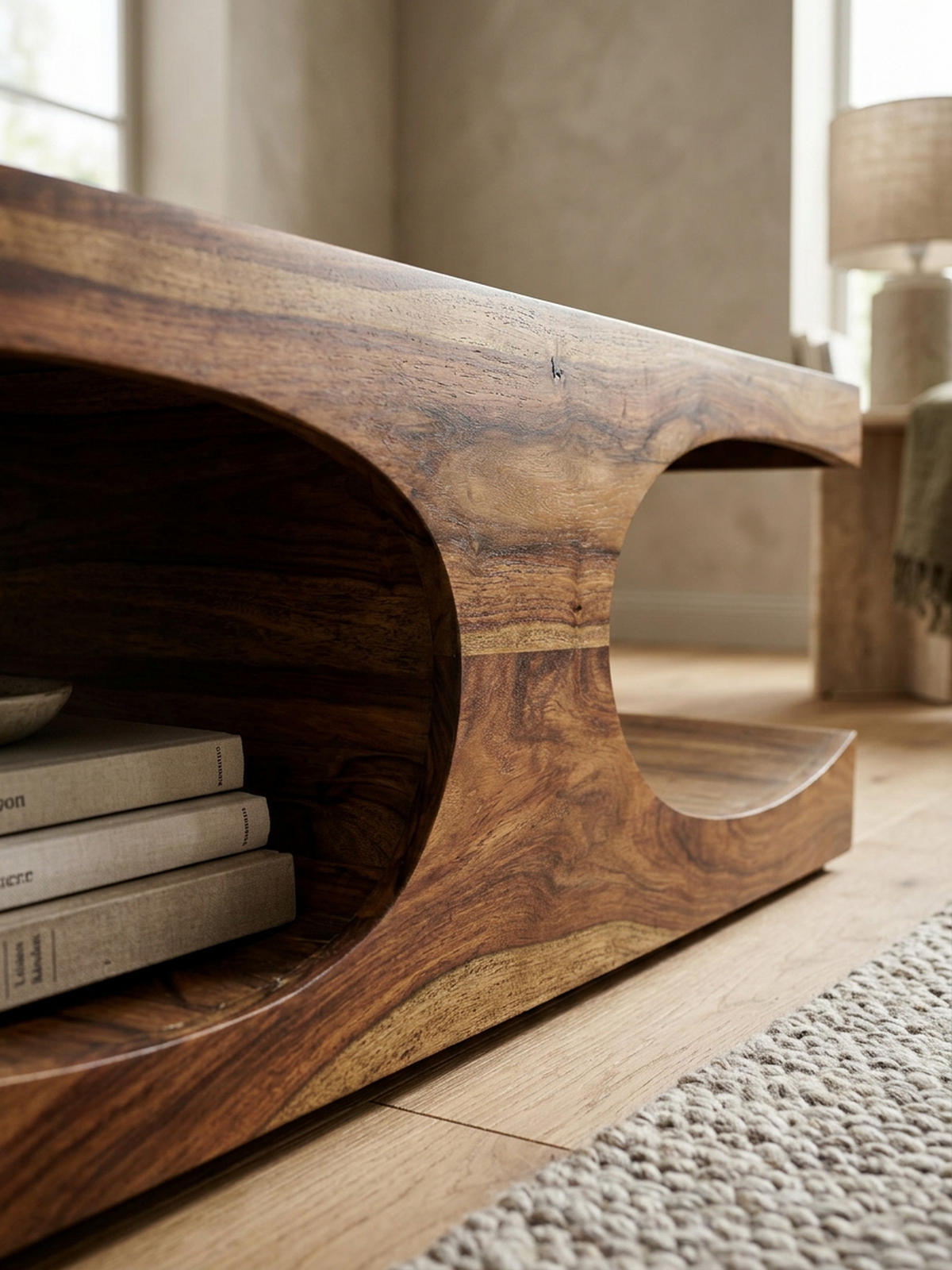 COUCHTISCH Massivholz mit zwei Ablagefächern, handgefertigt und pflegeleicht, Braun 118x70x38 cm - Braun, Holz (70/118/38cm) - KADIMA DESIGN