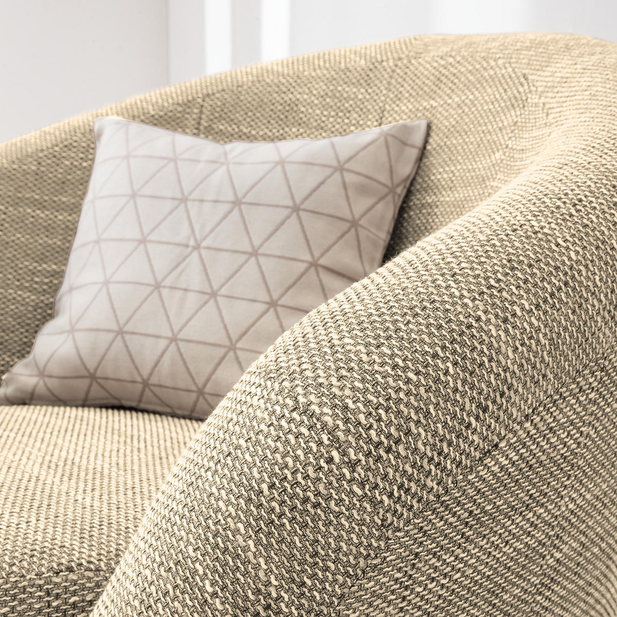 DREHSESSEL - Creme, Textil (92/75/80cm) - home24