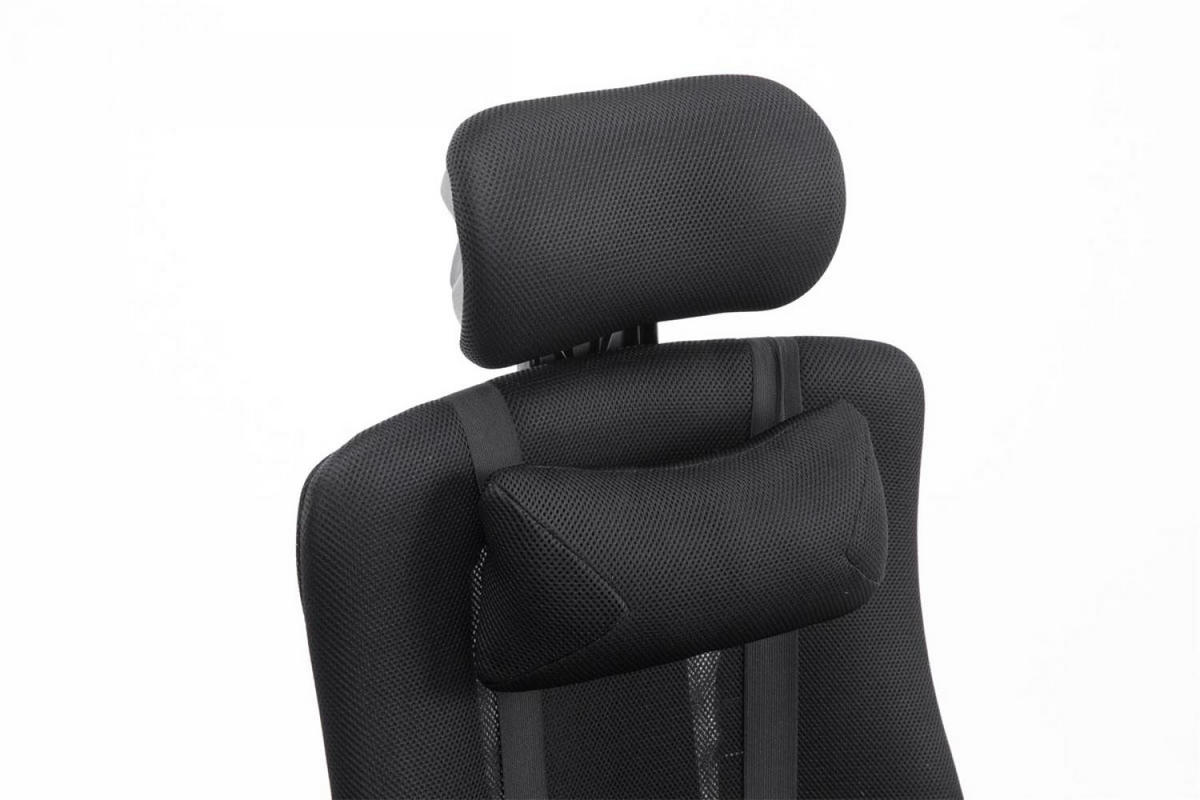 CHEFSESSEL Lederlook schwarz - Chromfarben/Schwarz, Textil/Metall (60/120/63cm) - CLP