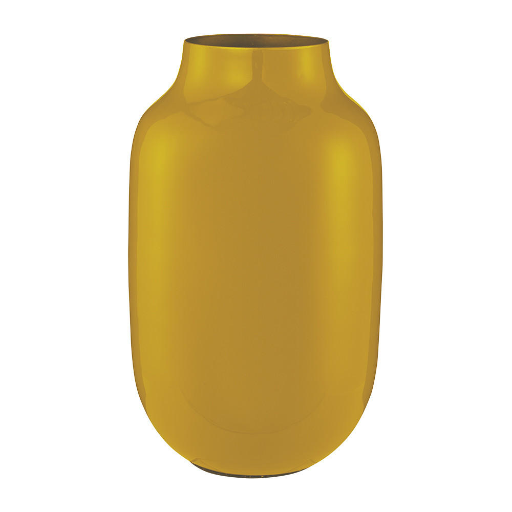VASE Metal oval gelb 30 cm - Gelb, Metall (30cm) - Pip Studio