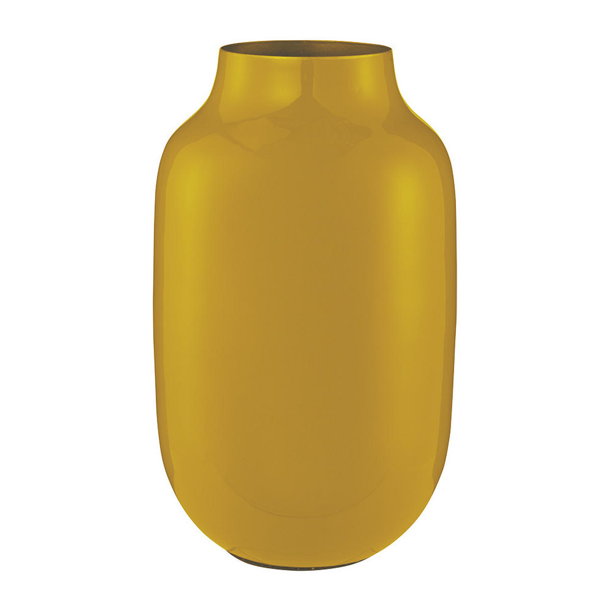 VASE Metal oval gelb 30 cm - Gelb, Metall (30cm) - Pip Studio