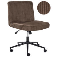SCHREIBTISCHSTUHL Cord Dunkelbraun Geddes - Dunkelbraun, Textil (59/85/71cm) - Beliani