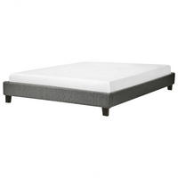 POLSTERBETT mit Lattenrost 160x200 cm Grau Roanne - Grau, Textil (160/200cm) - Beliani