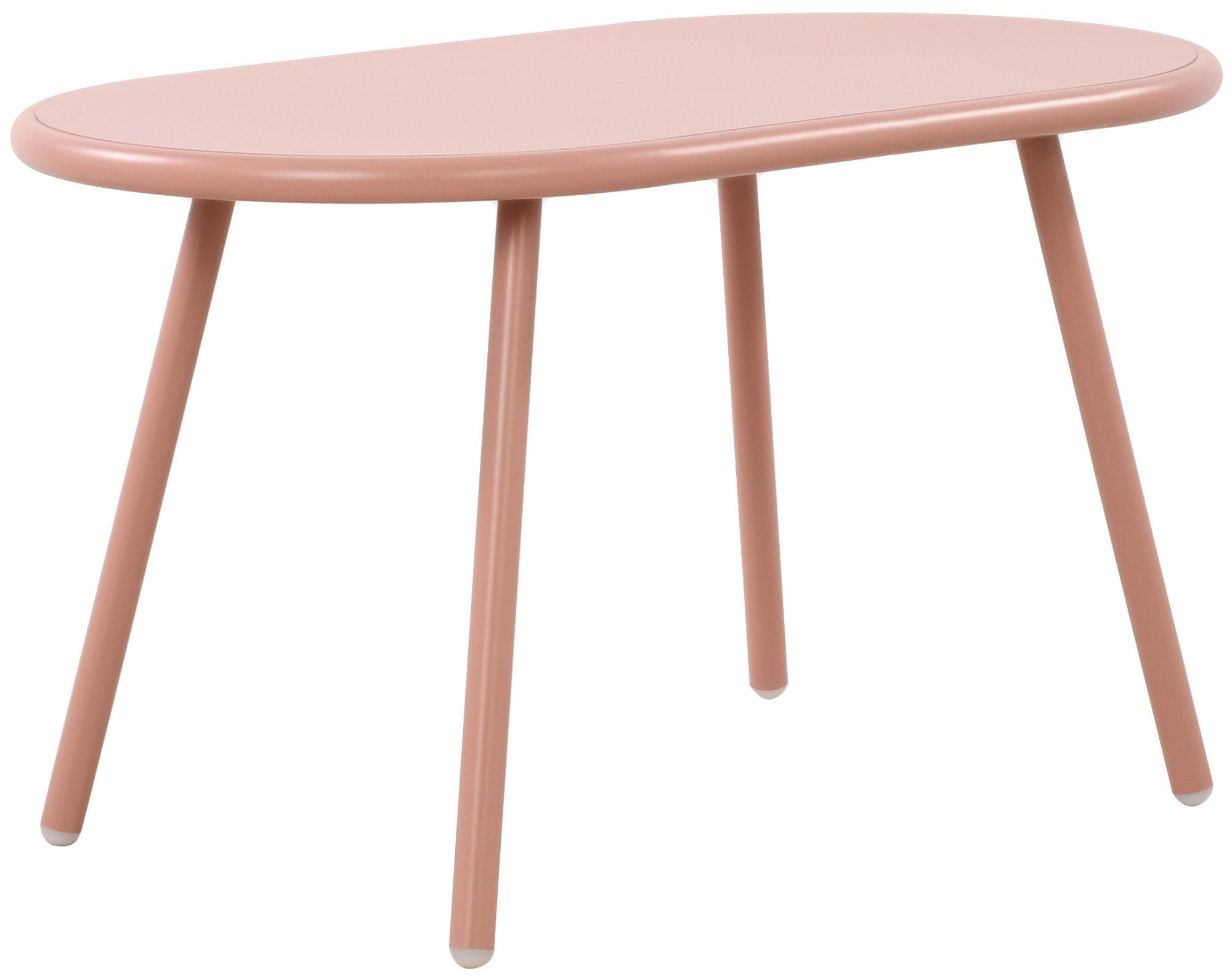 COUCHTISCH oval 80/45/45 cm Kunststoff pink - Pink, Kunststoff/Metall (45/80/45cm) - CLP