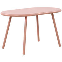 COUCHTISCH oval 80/45/45 cm Kunststoff pink - Pink, Kunststoff/Metall (45/80/45cm) - CLP
