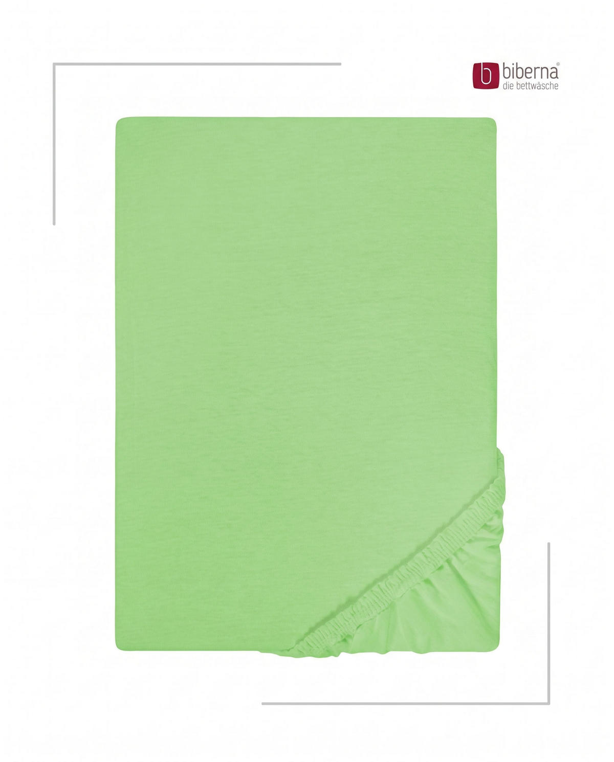 SPANNBETTTUCH Basic Jersey hellgrün, 90x190 cm - 100x200 cm - Hellgrün, Textil (100/200cm) - biberna