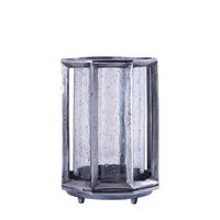 WINDLICHT Connhal Schwarz 20/20/27cm - Schwarz, Glas (20/27/20cm) - PTMD Collection