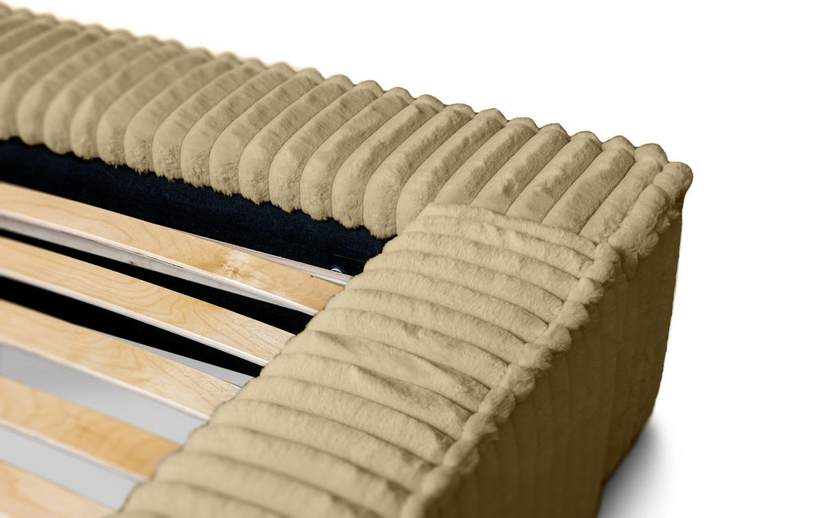 POLSTERBETT Doppelbett Burren 140x200 cm Dunkelbeige - Braun, Textil (140/200cm) - Meblito