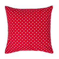KISSENHÜLLE Polka Dots 60/60 cm, 100% Baumwolle - Rot, Textil (60/60cm) - Homescapes