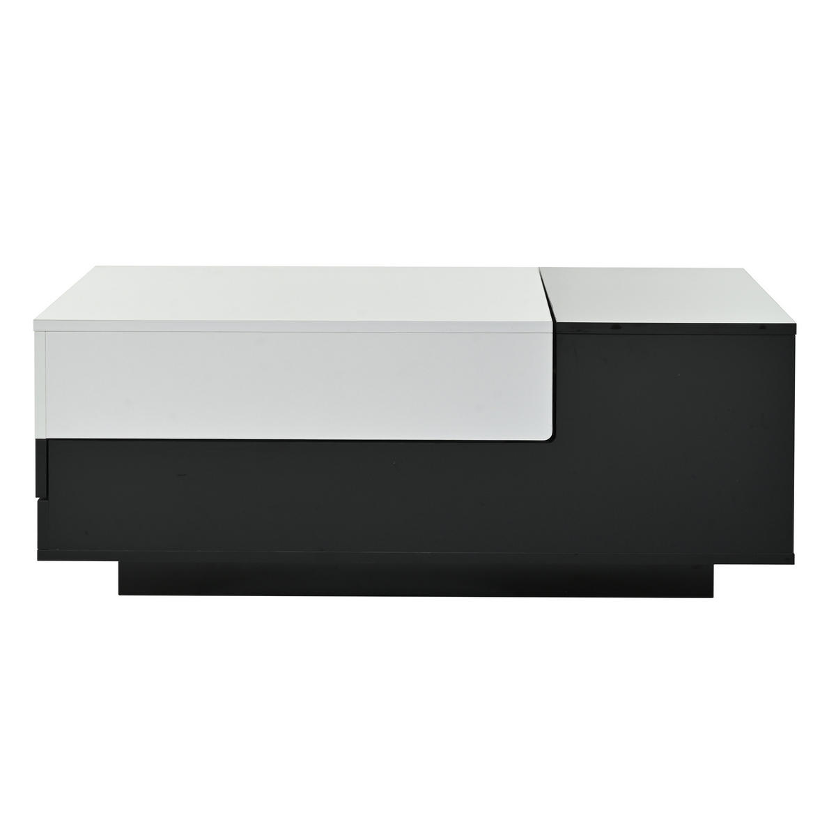 KLUB stolić, 100/50/38 cm, iverica bijela/crna, s 2 ladice - bijela, drvni materijal (100/50/38cm) - BEAOK