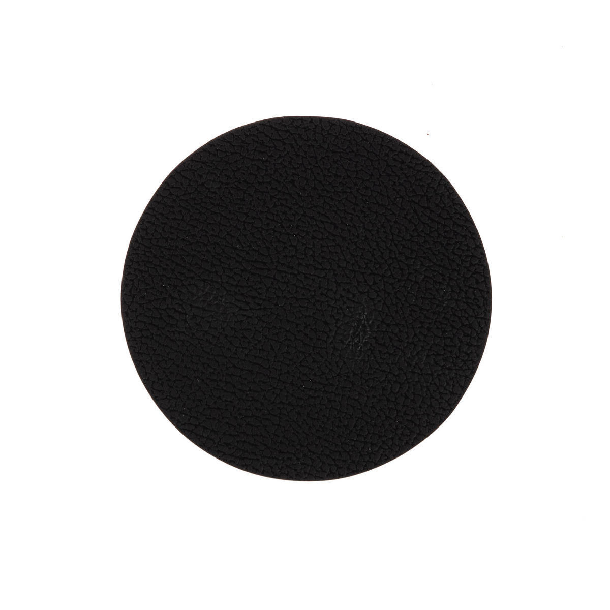 COOKINGLIFE Untersetzer - Veganes Leder - Schwarz / Cognac - doppelseitig - ø 10 cm - 6 Stück - Schwarz/Braun, Kunststoff (2/10cm) - Cookinglife