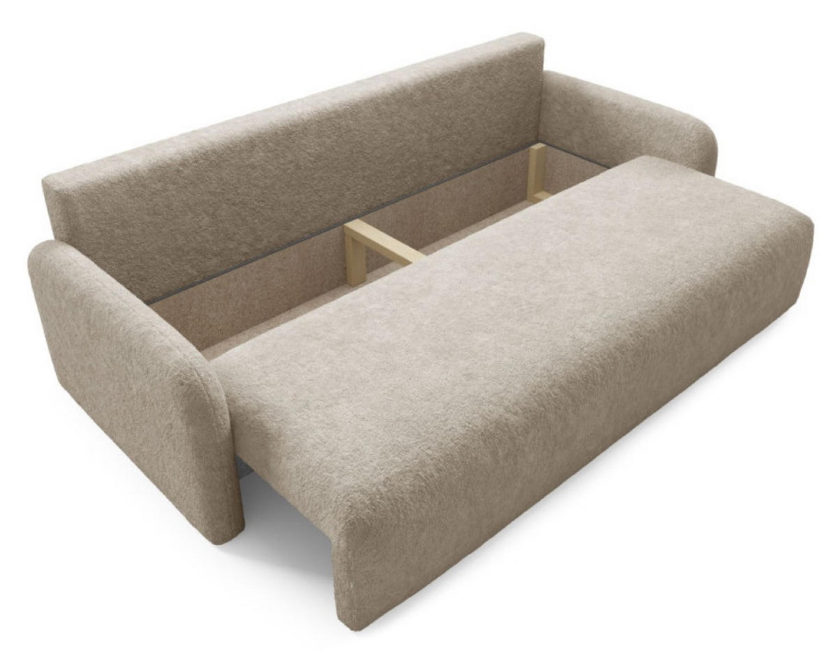 SOFA Beige RAVI Mit Bettkasten Fredo 10 - Beige, Textil (218/90/88cm) - Sepro Meble