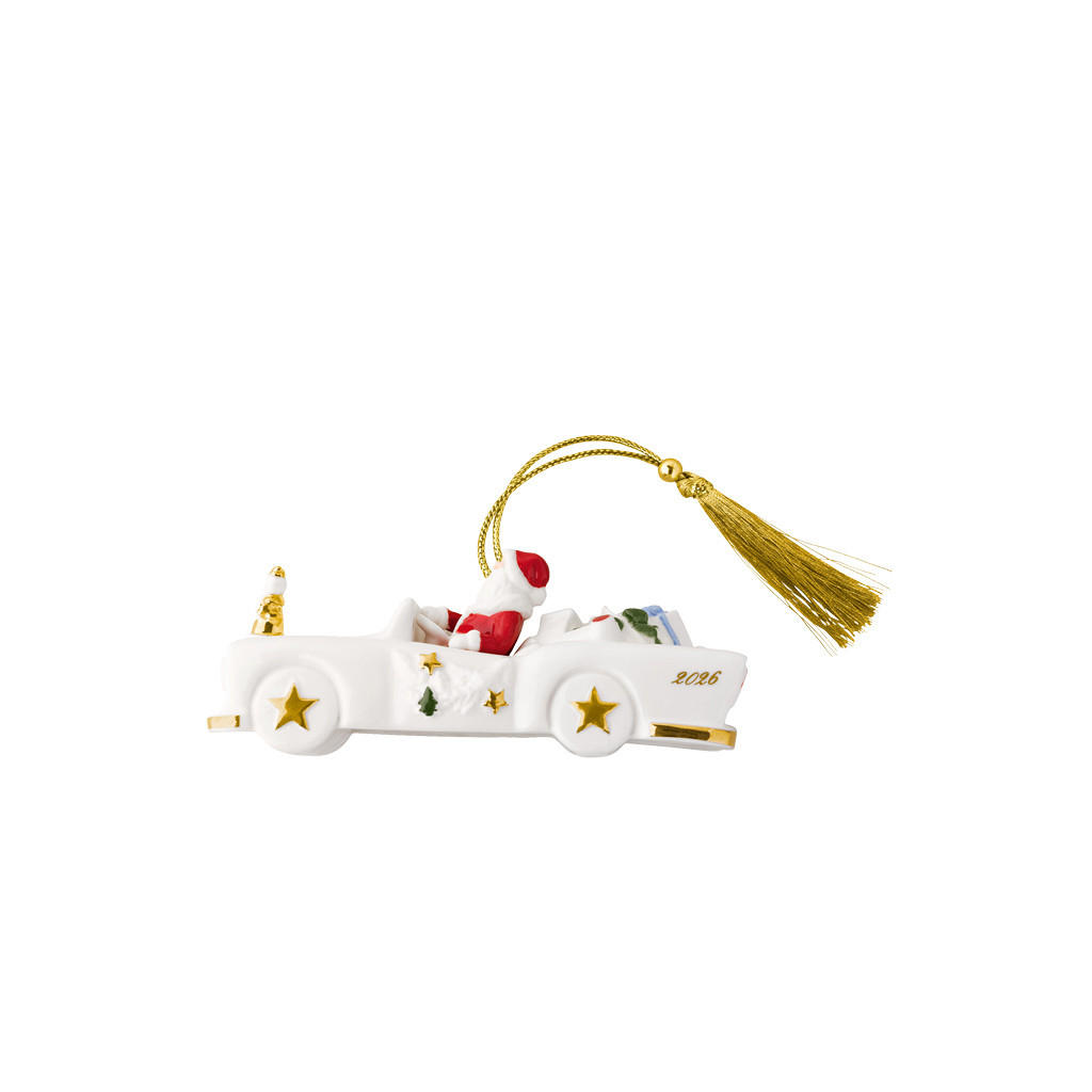 ORNAMENT CADILLAC 2026 Christmas Classics weiß-gold 5,3 x 11,7 x 4,8 cm - Goldfarben/Weiß, Keramik (11.7/4.8/5.3cm) - Villeroy & Boch