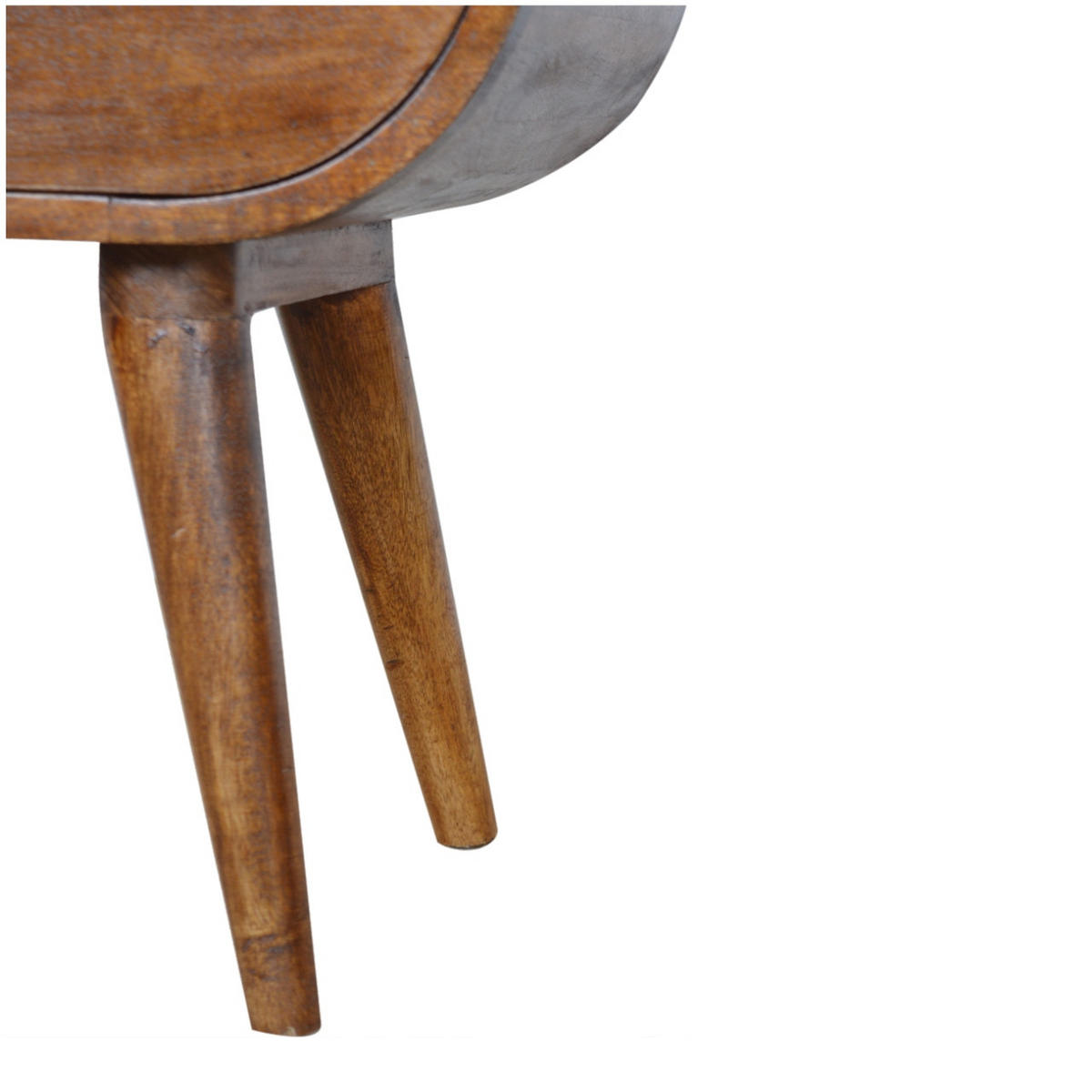 NACHTTISCH LUNA - Kastanienfarben/Messingfarben, Holz/Metall (45/54/35cm) - Artisan Furniture