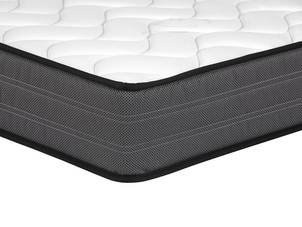 STANDARDMATRATZE - 2 Personen - stoff - weiß Ambracie - Weiß, Textil (140/190cm) - Vente-Unique