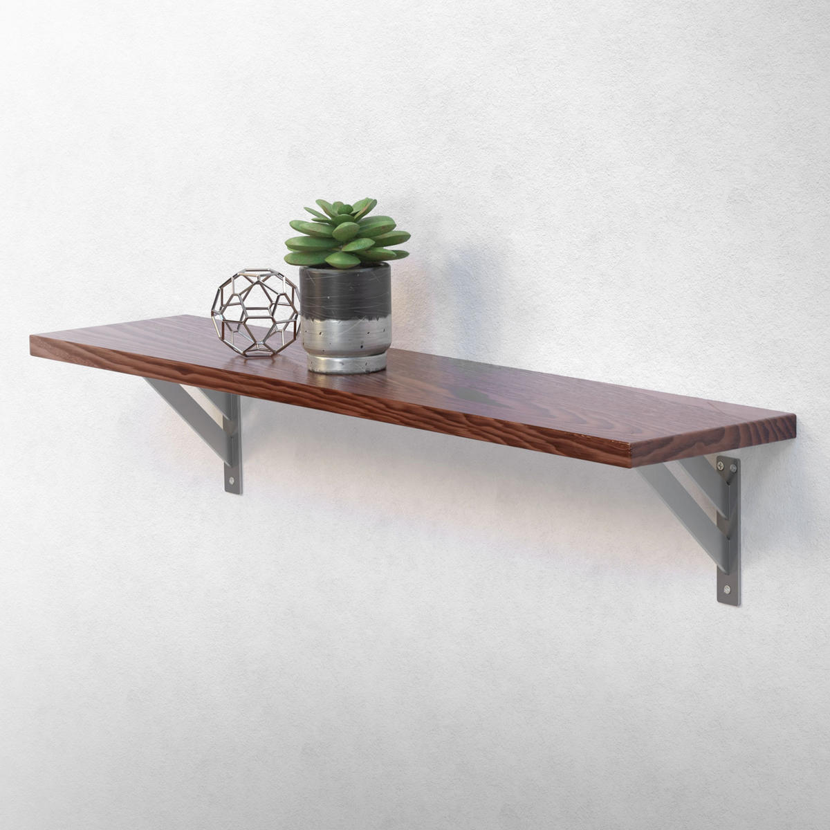 REGALHALTERUNGEN - Silberfarben, Metall (18/3/18cm) - ML-DESIGN