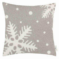 ZIERKISSENHÜLLE WINTER FLAKE - Grau, Textil (45/45cm) - Tom Tailor
