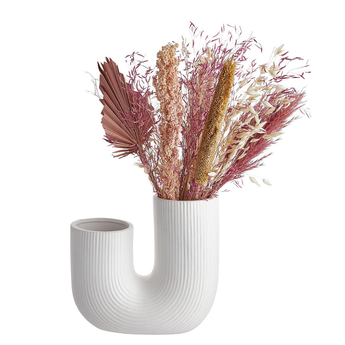 VASE Tube - Weiß, Keramik (23cm) - Butlers