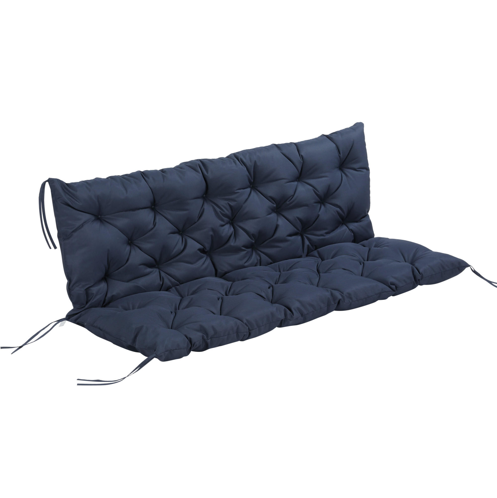 BANKAUFLAGE aus Polyester 150x98x8 cm in Blau mit 6 Bändern - Blau, Textil (98/8/150cm) - Modfu