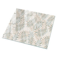 GLASPLATTE 80x60 cm – Blätter Natur - Creme, Glas (0.4/80/60cm) - ArtPrintCave