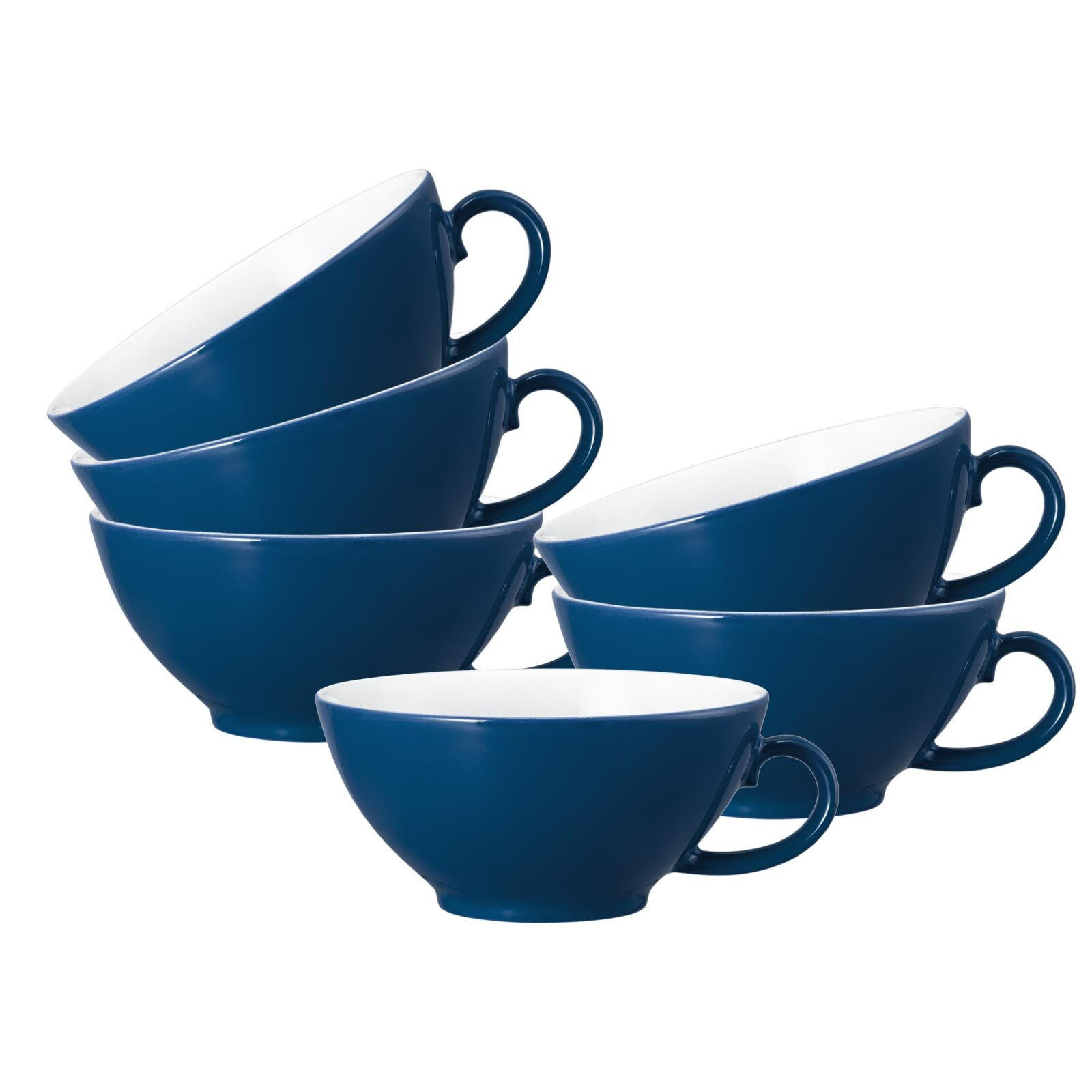 TEETASSEN Life Fashion Classic Blue 140 ml 6er Set - Blau, Keramik (0.14L) - Seltmann Weiden
