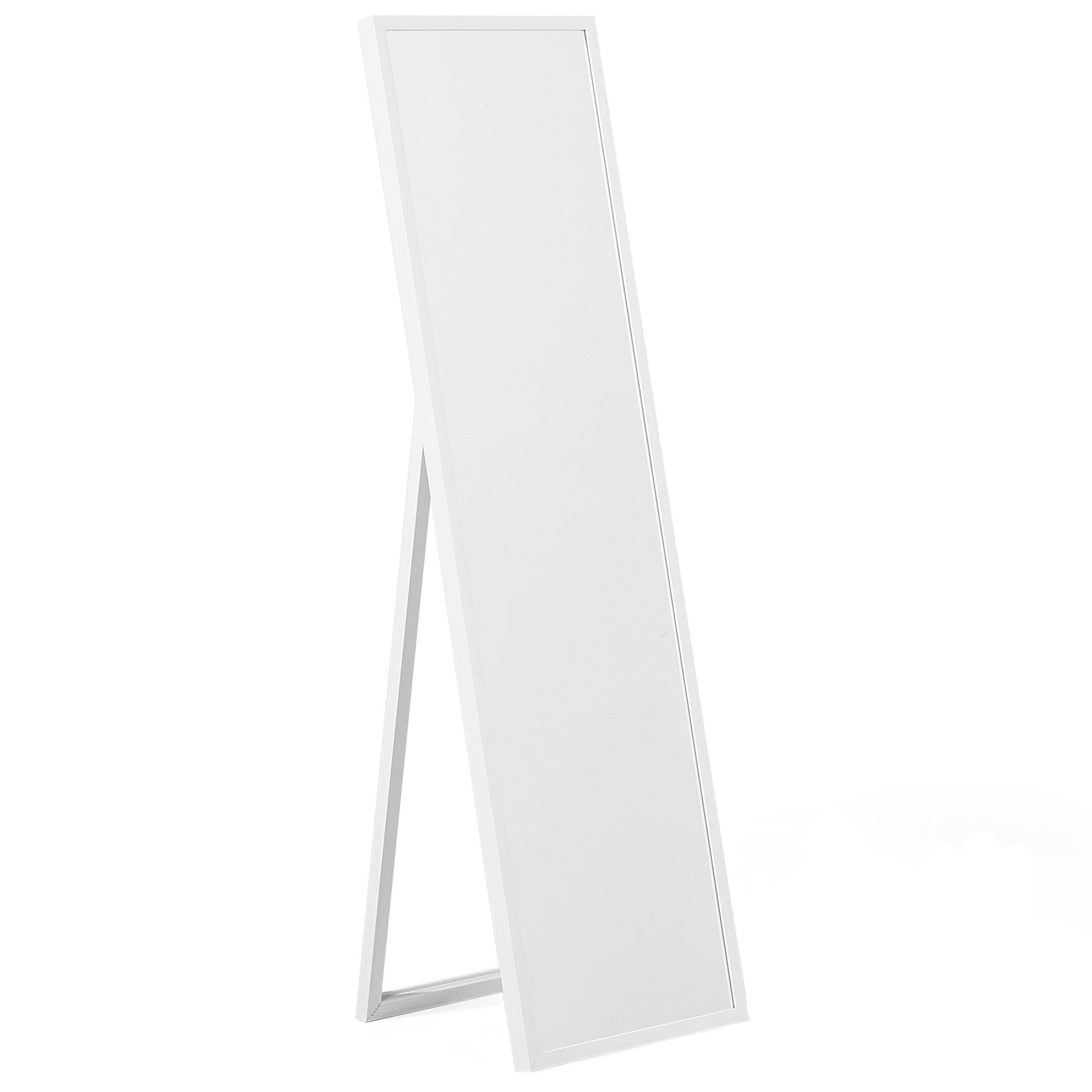 STEHSPIEGEL weiß rechteckig 40/140 cm Torcy - Weiß, Kunststoff (40/140/3cm) - Beliani