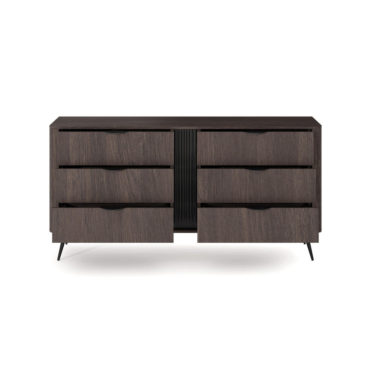 KOMMODE Velia - Braun, Holzwerkstoff (163.2/81.2/38cm) - Pillovely
