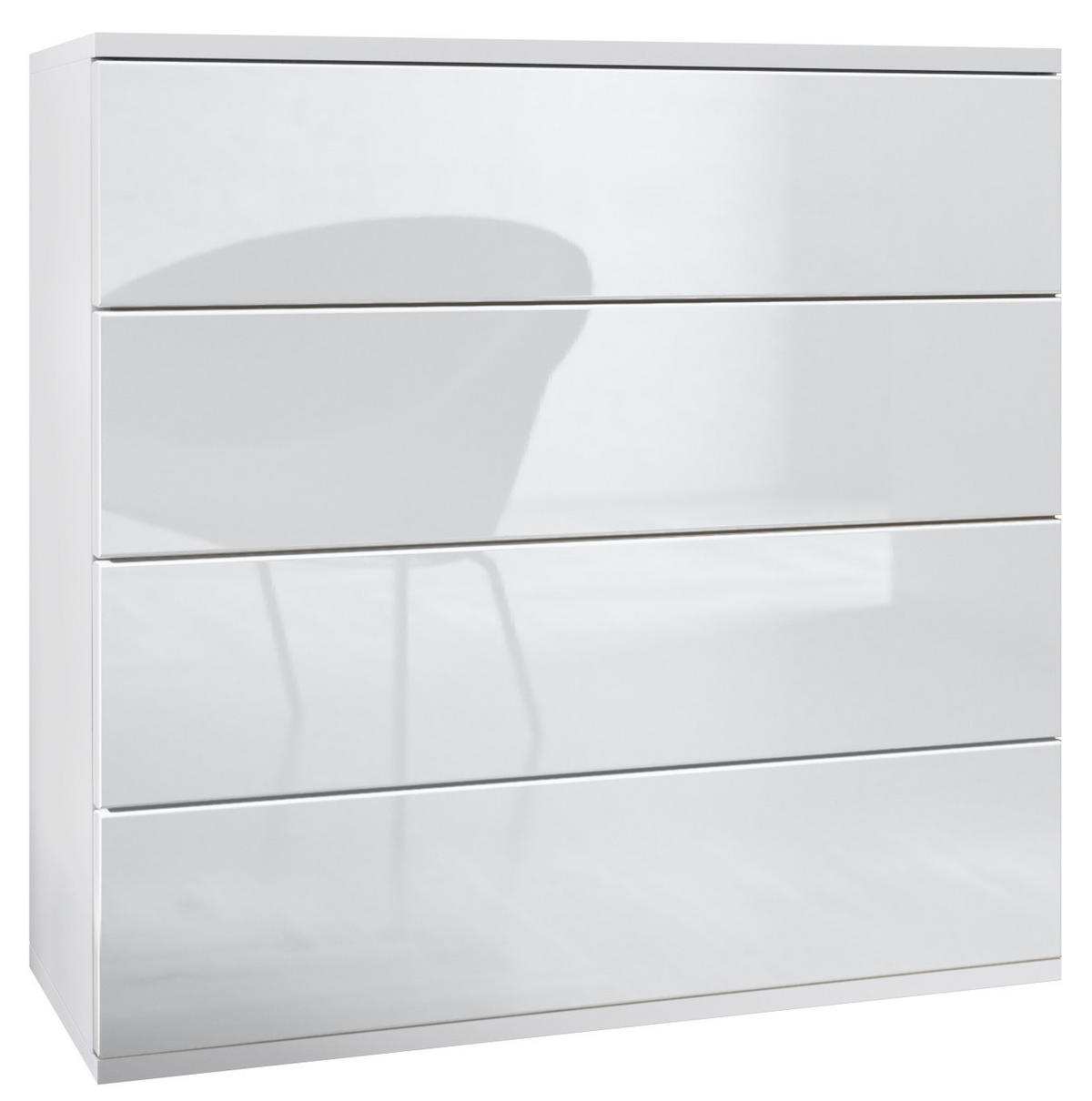 KOMMODE Pavos Weiß Hochglanz - Weiß Hochglanz, Holzwerkstoff (76/76/35cm) - Vladon