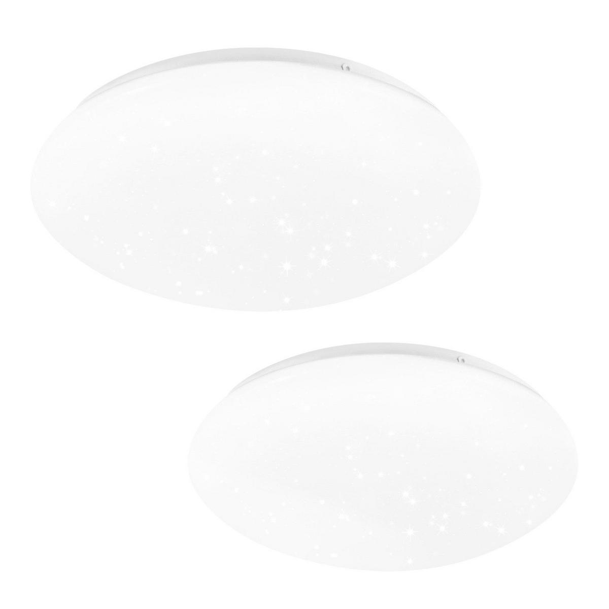 DECKENLEUCHTE LED Wohnzimmer Ø16.9CM - Weiß, Kunststoff (16/16/6.7cm) - ZMH