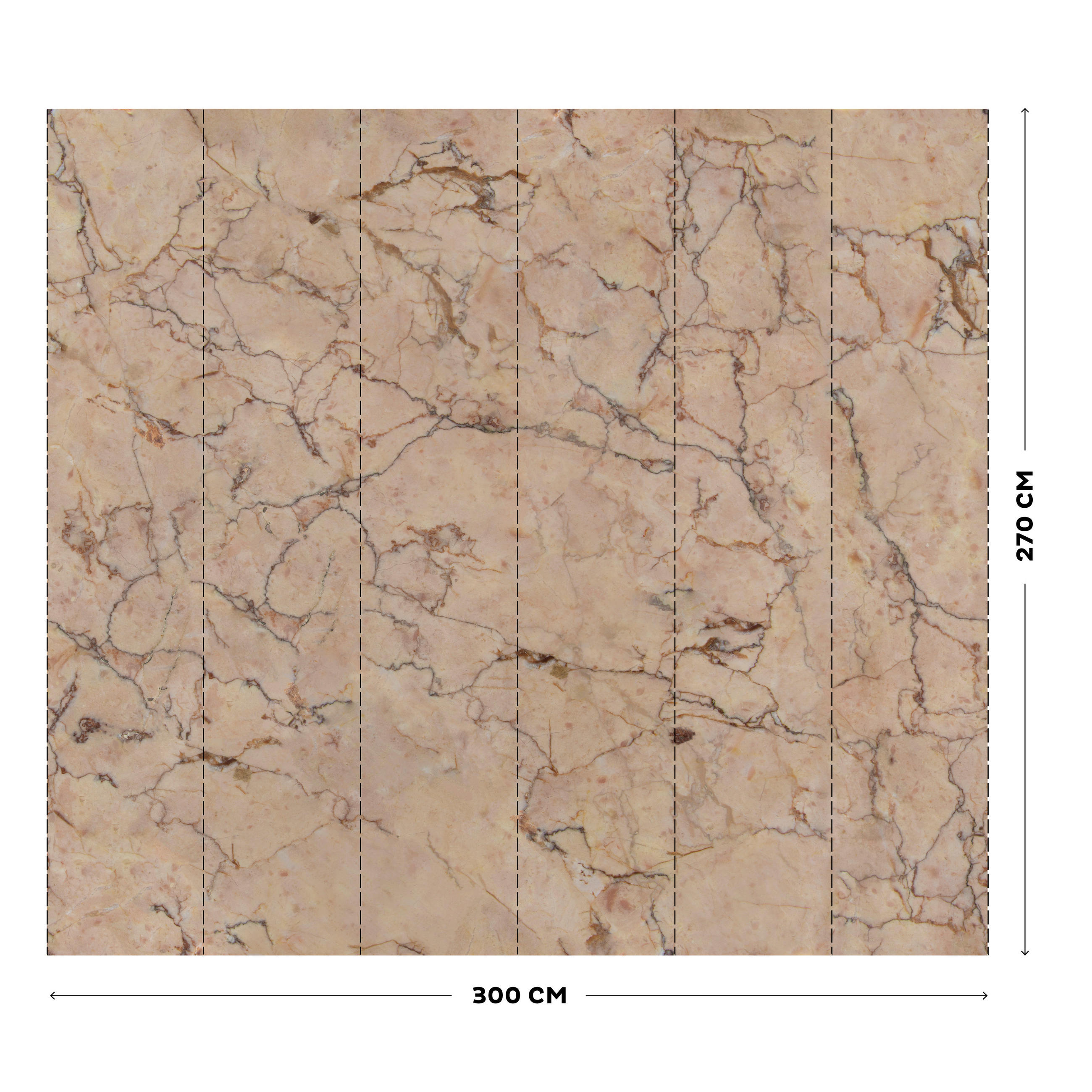 FOTOTAPETE - Marmor - Rosa - Pink, Papier/Kunststoff (300/270cm) - LOOKS by W.Joop