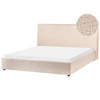 BETT mit Lattenrost 160/200 cm Beige Lavaur - Beige, Textil (160/200cm) - Beliani