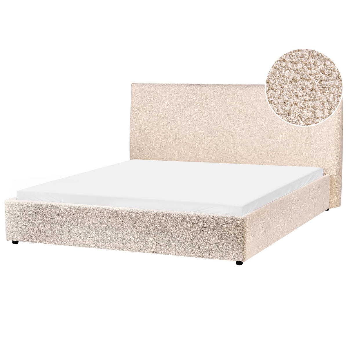 BETT mit Lattenrost 160/200 cm Beige Lavaur - Beige, Textil (160/200cm) - Beliani