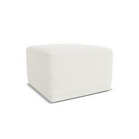 POUF Chenille Stoff Weiß - Schwarz/Weiß, Kunststoff/Textil (65/40/65cm) - Makamii