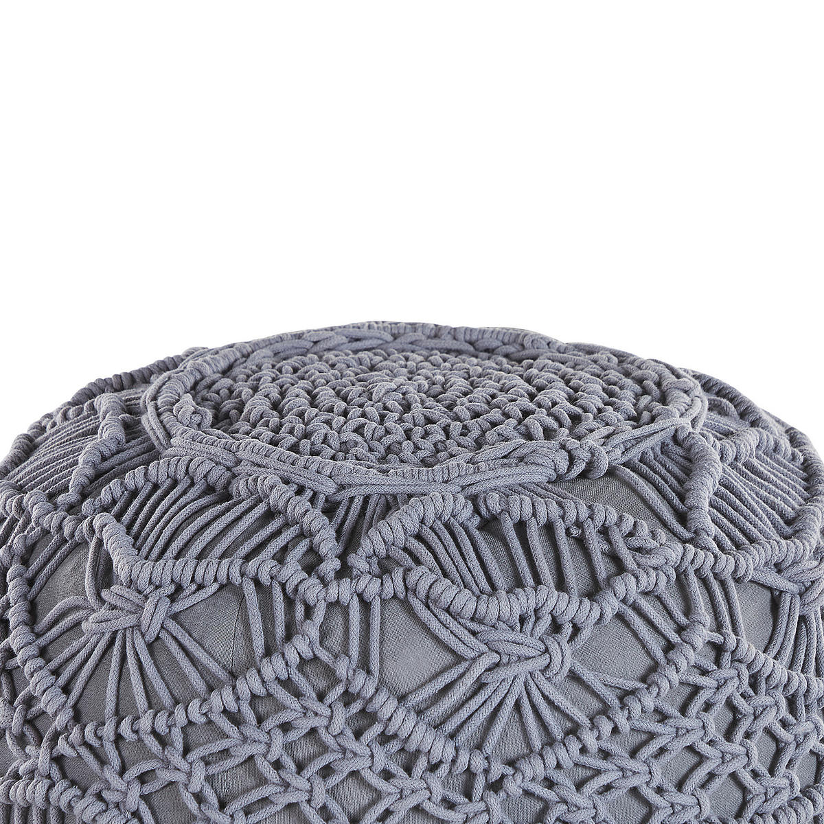 POUF Kayseri 40/40/40 cm - Grau, Naturmaterialien/Textil (40/40/40cm) - Beliani